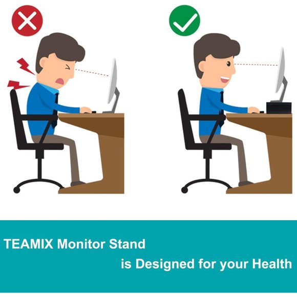 NEW TEAMIX WHITE MONITOR SHELF - Picture 5 of 7